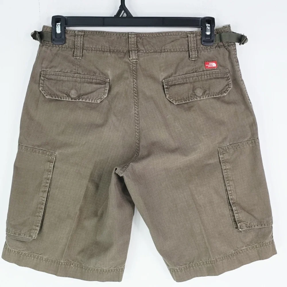 The North Face Mens 32‎ Cargo Shorts Green Ripstop Adjustable Waist 11